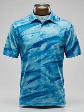 Scales Gear Men's Bahamas Current Performance Golf Fishing Polo Shirt